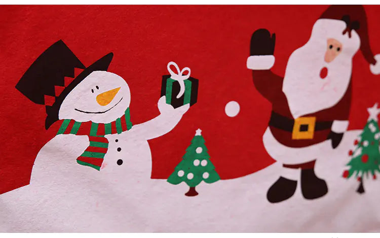 Christmas Non-Woven Fabric Chair Covers with Snowman Design